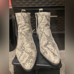 Snake Print ankle boots